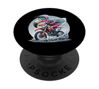 Enduro Flamingo Riding in the Rain Fun PopSockets Adhesive PopGrip