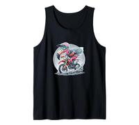 Enduro Flamingo Riding in The Rain Fun Tank Top