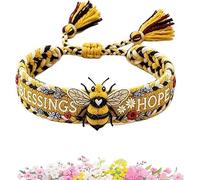Endxedio 2026 Limited Edition Handmade Honey Bee Woven Bracelet - Honey Bee Adjustable Bangle Bracelet, Blessings & Hope,Inspirational Jewelry Gifts for Friends Family (1pcs)