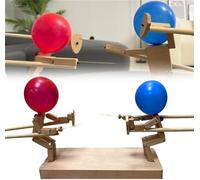 Endxedio Balloon Bamboo Man Battle,Wooden Bots Battle Game for 2 Players,Wooden Fighter with Balloon Head,Balloon Fight Battle Game,2024 Best Whack A Balloon Battle Game