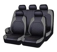 ENDYAK Leather Car Seat Covers for Hyundai Bayon 2021 2022 2023 2024 2025 2026,9 Pcs Set Full Surround Breathable Automotive Seat Cushion,Grey