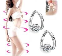 Endyniner Honorable Joy Lymphatic Earrings, Lymphvity Earrings, Magnet Therapy Earrings, Magnetic Earrings For Women And Men (Silver-1 Pair)