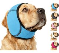 Endyniner Pet Noise Cancelling Ear Wrap, Dog No Shake Ear Muffs Noise Protection Firework Thunder Vacuum, Comfortable Quiet Dogs Calming Hoodie, Adjustable for Grooming Bathing and Swimming (blue, L)