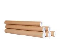 ENE-BOX! A2-460mmx50mmx1.5mm (Pack of 5) Durable Cardboard Mailing Postal Tubes with Secure End Caps - Preserve Documents, Art, and Posters in Transit - Easy, Safe, and Reliable Shipping Solution