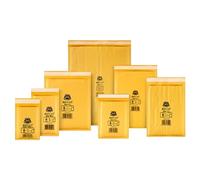 ENE-BOX JL000-90x145mm (Pack of 5) Jiffy Airkraft Gold Padded Bubble Mailers - Lightweight Protective Envelopes for Mailing and Packaging
