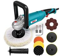 ENEACRO Polisher, Rotary Car Buffer Polisher Waxer, 1200W 180/150 mm Plate, 6 Variable Speed 1500-3500RPM, Detachable Handle Perfect for Boat,Car Polishing and Waxing