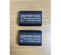 ENEGON 2pcs 2400mAh DMW-BLK22 Battery and Dual Charger Kit with USB Micro Cable and LCD Display for Panasonic Lumix DC-S5, DC-S5 II/IIX, GH5 II, GH6, GH7, S5M2, GH5M2, S9 Cameras