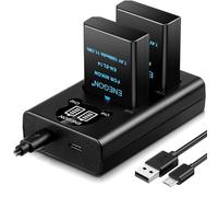 ENEGON EN-EL14/EL14a Replacement Li-ion Battery 2 Pack & Smart LED Dual Charger Compatible with Nikon D5600 D5100 D5200 D5300 D5500 D3100 D3200 D3300 D3400 D3500 Coolpix P7000 P7100 P7200 P7700, P7800