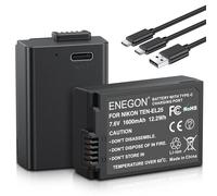 ENEGON EN-EL25A EN-EL25 Type C Charging Port Battery(2 * 1600mAh) for Nikon Z FC, Z30, Z50, Z50II, 4241, MH-32 Camera