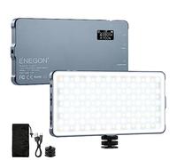 ENEGON LED Video Light Panel,2500K-9900K,CRI96+,4000mAh Rechargeable,15 Lighting Effects,Portable LED Metal Camera Light, Long Lasting for Photography, Live Streaming, Vlogging, YouTube.