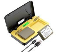 ENEGON LP-E10 Charger Set with 2 x 1680 mAh Battery, 20 W Quick Charge, SD Card Storage Compartment, Compatible with Canon EOS 1100D, 1200D, 1300D, 2000D, 3000D, 4000D Digital Cameras