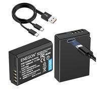 ENEGON LP-E10 Type C Charging Port Battery(2 * 1500 mAh) for Canon EOS 2000D, 1100D, 1200D, 1300D, 1500D, 3000D, 4000D; Rebel T3, T5, T6, T7, T100, Kiss X50,Kiss X70 Cameras