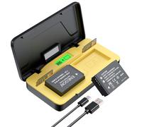 ENEGON LP-E12 20 W Dual Battery Storage Fast Charger Set (2 x 1200 mAh) for Canon EOS M50 Mark II, M50, EOS M, M2, M10, M100, M200, Rebel SL1, 100D, Kiss X7, PowerShot SX70 HS