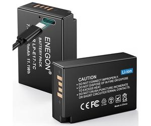 ENEGON LP-E17 Type C Charging Port Battery for Charging Batteries for Canon Rebel SL2, T6i, T6s, T7i, EOS M3, M5, M6, EOS 200D, 250D, 77D, 750D, 760D, 8000D, 8000D, Kiss X8i, RP Digital SLR Camera