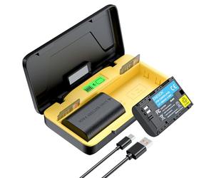 ENEGON LP-E6/LP-E6N Battery 2000mAh & 20W Fast Charger Set for Canon EOS 5D Mark II/III/IV, 5DS, 5DS R, 6D, 7D, 7D Mark II, 60D, 70D, 80D, 90D.Etc, LCD Display