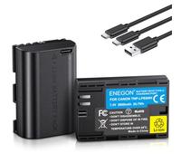ENEGON LP-E6NH Type C Charging Port Battery(2*2800mAh) with Charging Cable for Canon EOS R, R7, R5, R6,R6 Mark II/III, 5D Mark II/III/IV, 5DS, 5DS R, 6D, 6D Mark II, 7D, 7D Mark II, 90D, 80D Camera.