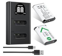 ENEGON NP-BX1 Battery (1300mAh 2-Pack) and LCD Charger Kit Compatible with Sony NP-BX1 and Sony ZV-1, Cyber-Shot DSC-RX100, DSC-RX100 II/III/M4/M5/M6/M7/Ⅳ/Ⅴ/Ⅵ/Ⅶ/VA, DSC-RX100M II, HDR-CX405