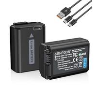 ENEGON NP-FW50 Type C Charging Port Battery 1500mAh for Sony ZV-E10; A6000, A5100, A5000, A6300, A6500, A6400, Alpha 7,A7, A7II, A7R, A7RII, A7S, A7SII; RX10 NEX-3/5/7 Series Camera.