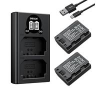 ENEGON NP-FZ100 Battery(2 * 2280mAh) and LCD Charger Set for Sony A7iii, A7iv, A7C, A7C ii, A6700, A6600, ZV-E1, ZV-E10ii, FX3, FX30, A9, Alpha 9, Alpha 9S, A9S, A7R3, A7R4