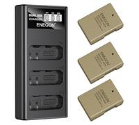ENEGON Pack of 3 EN-EL14 1680mAh High Capacity Batteries + 3-Bay LCD Dual Input Charger, Compatible with Nikon EN-EL14/EL14a, D3100, D3200, D3300, D3400, D3500, D5100, D5200, D5300, D5500 D56000 10