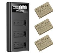 ENEGON Pack of 3 LP-E17 1500 mAh Batteries + 3 Bay LCD Charger, Compatible with Canon EOS R10, R8, RP, R50, R100, EOS 200D, 250D, 77D, 750D, 760D, 800D, 8000D, M3, M5, M6, Rebel SL2, T6i, T6s, T7 i i