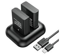 ENEGON Replacement Battery (2-Pack) and Rapid Dual Charger Kit for Nikon EN-EL14 / EN-EL14a and Coolpix P7000, P7100, P7700, P7800 DSLR D3100, D3200, D3300, D3400, D5100, D5200, D5300, D5500, Df