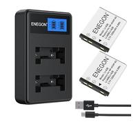 ENEGON NP-45 NP-45S Replacement Battery (2 Pack) and USB Charger Kit for Fujifilm INSTAX Mini 90 and FinePix XP50 XP60 XP70 XP80 XP90 XP120 XP130 XP140 T350 T360 T400 T500 T510 T550 JX500 JX520