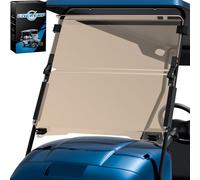ENEKERP Front Golf Cart Windshield for 1994-2013 EZGO TXT, Fits 3/4" Roof Struts Only, Foldable 5MM PC EZGO TXT Windshield with Heavy-Duty Hinges, Anti-UV (Tinted)