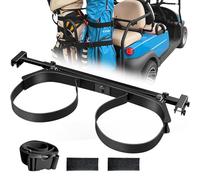 ENEKERP Universal Golf Cart Bag Holder Bracket Attachment for 2+2 Golf Cart Rear Seat with 1 Inch Square Tube, No Drilling Adjustable Golf Cart Back Seat Bag Rack for EZGO Club Car Yamaha