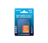 eneloop, AAA/Micro, Rechargeable Battery, Pack of 4, Capacity of 800 mAh, Ready-to-Use Ni-MH Batteries, 2000 Recharge Cycles, Plastic Free Packaging, Standard, White