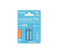 Eneloop 52361160 lite AAA Batteries Rechargeable 550 mAh 2-pk