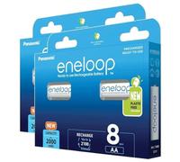 Eneloop Pack of 2 x 8 AA Rechargeable Ni-MH Batteries 2000mAh