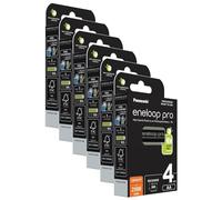 Eneloop Pro Pack of 6 x 4 Cute Rechargeable Batteries 2500 mAh AA Ni-MH 1.2 V