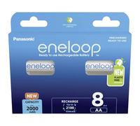 eneloop - Rechargeable AA Batteries (8 Pack) - 2000 mAh NiMH Battery