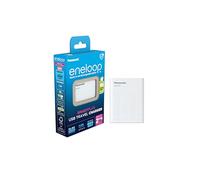 eneloop SmartPlus Travel charger, for 1-4 AA/AAA Rechargeable Batteries, 2.25h Charging Time, 10 Safety Features, 4 eneloop AA Batteries Included (2000 mAh), USB