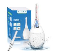 Enema Bulb Anal Douche Kit - Silicone Enema for Constipation Vaginal Cleaner douches for Men & Women,can be Connected to Shower Tube with Anti-Back Flow 245ML(White 1 Pack)