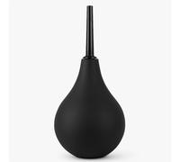 Enema Bulb Douche 160ML - Reusable Silicone Enema Kit for Men & Women - Soft Slim Nozzle, Comfortable Grip - Personal Intimate Hygiene Cleaner for Anal & Vaginal Use - Black MM Infinity Love