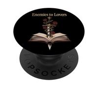 Enemies to Lovers Book Dagger Roses Reading Fantasy Reader PopSockets Adhesive PopGrip