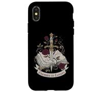 Enemies to Lovers Bookish Dagger and Roses Fantasy Reader Case for iPhone X/XS