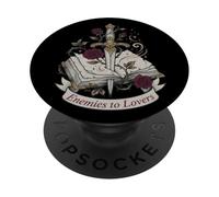 Enemies to Lovers Bookish Dagger and Roses Fantasy Reader PopSockets Adhesive PopGrip