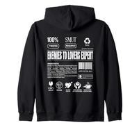 Enemies to Lovers Expert Label Bookish Smutty Book Merch Zip Hoodie