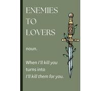 Enemies to Lovers Reading Journal, Gift for Book Lovers, Romantasy, Fantasy, Romance Book Gifts