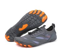 ENEN Adjustable Water Shoes, Quick Dry Barefoot Shoes Womens Mens, Swimming Socks with Drainage Hole, Anti-Slip Breathable Water Socks for Surf Diving Garden Walk Reef Seaside Sports (Gray,4)