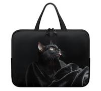 ENEN Animals Print Laptop Bag 10-17 Inch, Waterproof Laptop Case Laptop Sleeve with Handle, Laptop Bags for Women Men Laptop Handbags for Business, Office, School (13’’,Black Cat 2)