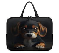ENEN Animals Print Laptop Bag 10-17 Inch, Waterproof Laptop Case Laptop Sleeve with Handle, Laptop Bags for Women Men Laptop Handbags for Business, Office, School (17’’,Dog 2)