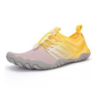 ENEN Barefoot Shoes for Womens Mens, Grounding Water Shoes Size 5-8.5 Beach Swimming Socks Wide Fit Non-Slip Lightweight for Swimming Pool Beach Snorkeling Diving Lake (5.5,A023 Yellow)