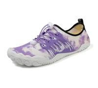 ENEN Barefoot Shoes for Womens Mens, Grounding Water Shoes Size 5-8.5 Beach Swimming Socks Wide Fit Non-Slip Lightweight for Swimming Pool Beach Snorkeling Diving Lake (8,A01 Purple)