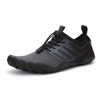 ENEN Barefoot Shoes for Womens Mens, Grounding Water Shoes Size 5-8.5 Beach Swimming Socks Wide Fit Non-Slip Lightweight for Swimming Pool Beach Snorkeling Diving Lake (6,A023 Black)