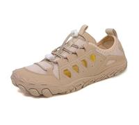 ENEN Breathable Quick Dry Water Shoes, 3.5-11.5 UK Barefoot Shoes Womens Mens, Swimming Socks Hollow, Anti-Slip Water Socks for Surf Diving Walk Reef Seaside Sports (Khaki,5)