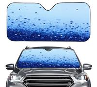 ENEN Car Sun Shade for Windshield, Reflective Foldable Car Sunshade Front Window, SUV Truck Dashboard Sun Protector, Printed Interior Shield,Stars Moon Print (Blue,ONESIZE)